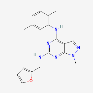 1H-Pyrazolo[3,4-d]pyrimidine-4,6-diamine, N4-(2,5-dimethylphenyl)-N6-(2-furanylmethyl)-1-methyl-