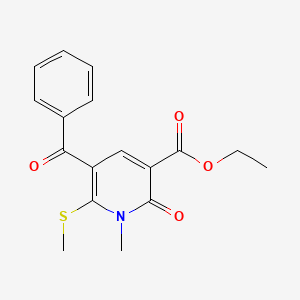 Ethyl 1-methyl-6-(methylsulfanyl)-2-oxo-5-(phenylcarbonyl)-1,2-dihydropyridine-3-carboxylate