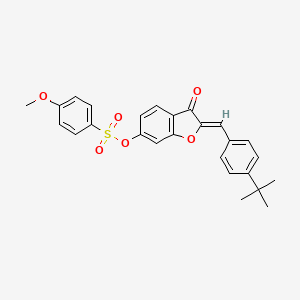 (2Z)-2-(4-tert-butylbenzylidene)-3-oxo-2,3-dihydro-1-benzofuran-6-yl 4-methoxybenzenesulfonate