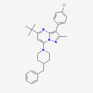 7-(4-Benzylpiperidin-1-yl)-5-tert-butyl-3-(4-chlorophenyl)-2-methylpyrazolo[1,5-a]pyrimidine