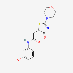 N-(3-methoxyphenyl)-2-[2-(morpholin-4-yl)-4-oxo-4,5-dihydro-1,3-thiazol-5-yl]acetamide