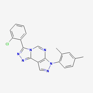 3-(2,4-Dimethylphenyl)-7-(2-chlorophenyl)-6-hydropyrazolo[5,4-d]1,2,4-triazolo [4,3-e]pyrimidine