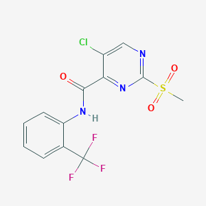 5-chloro-2-(methylsulfonyl)-N-[2-(trifluoromethyl)phenyl]pyrimidine-4-carboxamide