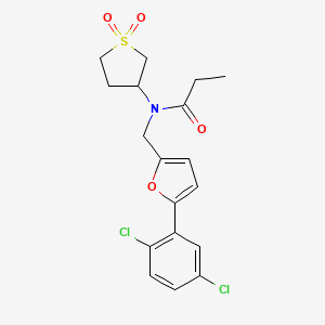 N-{[5-(2,5-dichlorophenyl)furan-2-yl]methyl}-N-(1,1-dioxidotetrahydrothiophen-3-yl)propanamide