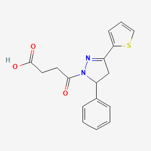 4-oxo-4-[5-phenyl-3-(2-thienyl)-4,5-dihydro-1H-pyrazol-1-yl]butanoic acid