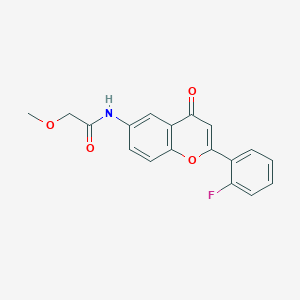 molecular formula C18H14FNO4 B12211074 N-(2-(2-fluorophenyl)-4-oxo-4H-chromen-6-yl)-2-methoxyacetamide 