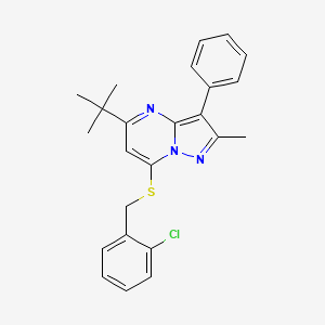 5-Tert-butyl-7-[(2-chlorobenzyl)sulfanyl]-2-methyl-3-phenylpyrazolo[1,5-a]pyrimidine