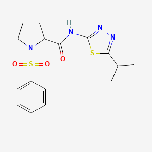 N-[5-(methylethyl)(1,3,4-thiadiazol-2-yl)]{1-[(4-methylphenyl)sulfonyl]pyrroli din-2-yl}carboxamide