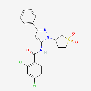 2,4-dichloro-N-(1-(1,1-dioxidotetrahydrothiophen-3-yl)-3-phenyl-1H-pyrazol-5-yl)benzamide