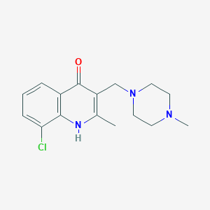 8-Chloro-2-methyl-3-[(4-methylpiperazinyl)methyl]quinolin-4-ol