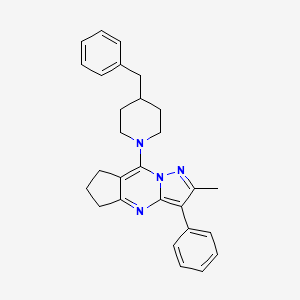 8-(4-benzylpiperidin-1-yl)-2-methyl-3-phenyl-6,7-dihydro-5H-cyclopenta[d]pyrazolo[1,5-a]pyrimidine