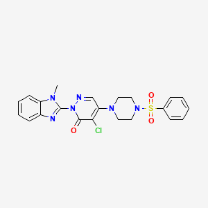 4-chloro-2-(1-methyl-1H-benzimidazol-2-yl)-5-[4-(phenylsulfonyl)piperazin-1-yl]pyridazin-3(2H)-one