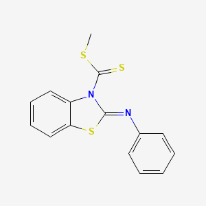 molecular formula C15H12N2S3 B12211305 Methyl 2-(phenylimino)-2,3-dihydro-1,3-benzothiazole-3-carbodithioate 