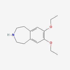 molecular formula C14H21NO2 B12211319 7,8-diethoxy-2,3,4,5-tetrahydro-1H-3-benzazepine CAS No. 1049607-22-8