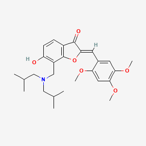 (2Z)-7-{[bis(2-methylpropyl)amino]methyl}-6-hydroxy-2-(2,4,5-trimethoxybenzylidene)-1-benzofuran-3(2H)-one