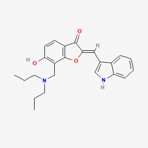 (2Z)-7-[(dipropylamino)methyl]-6-hydroxy-2-(1H-indol-3-ylmethylidene)-1-benzofuran-3(2H)-one