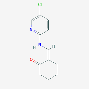 molecular formula C12H13ClN2O B1221136 (2Z)-2-[[(5-chloropyridin-2-yl)amino]methylidene]cyclohexan-1-one 
