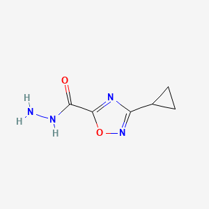 molecular formula C6H8N4O2 B12211403 3-Cyclopropyl-1,2,4-oxadiazole-5-carbohydrazide 