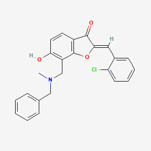 (2Z)-7-{[benzyl(methyl)amino]methyl}-2-(2-chlorobenzylidene)-6-hydroxy-1-benzofuran-3(2H)-one