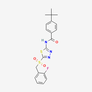 4-tert-butyl-N-{5-[(2-fluorobenzyl)sulfonyl]-1,3,4-thiadiazol-2-yl}benzamide