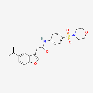 N-[4-(morpholine-4-sulfonyl)phenyl]-2-[5-(propan-2-yl)-1-benzofuran-3-yl]acetamide