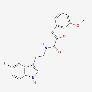 molecular formula C20H17FN2O3 B12211482 N-[2-(5-fluoro-1H-indol-3-yl)ethyl]-7-methoxy-1-benzofuran-2-carboxamide 