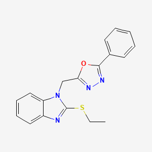 2-(ethylsulfanyl)-1-[(5-phenyl-1,3,4-oxadiazol-2-yl)methyl]-1H-benzimidazole