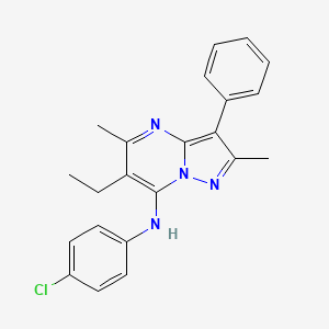 N-(4-chlorophenyl)-6-ethyl-2,5-dimethyl-3-phenylpyrazolo[1,5-a]pyrimidin-7-amine