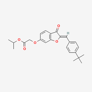 molecular formula C24H26O5 B12211531 Methylethyl 2-(2-{[4-(tert-butyl)phenyl]methylene}-3-oxobenzo[3,4-b]furan-6-yl oxy)acetate 