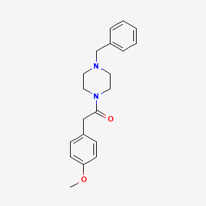 molecular formula C20H24N2O2 B12211545 1-(4-Benzylpiperazin-1-yl)-2-(4-methoxyphenyl)ethanone 