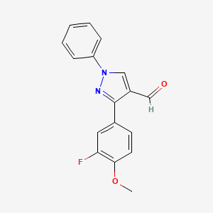 3-(3-fluoro-4-methoxyphenyl)-1-phenyl-1H-pyrazole-4-carbaldehyde