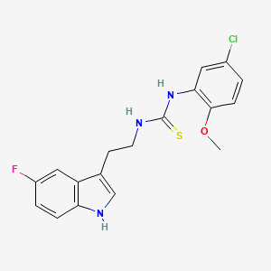 1-(5-chloro-2-methoxyphenyl)-3-[2-(5-fluoro-1H-indol-3-yl)ethyl]thiourea