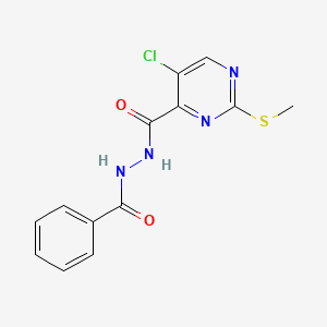 5-chloro-2-(methylsulfanyl)-N'-(phenylcarbonyl)pyrimidine-4-carbohydrazide