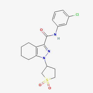 N-(3-chlorophenyl)-1-(1,1-dioxidotetrahydrothiophen-3-yl)-4,5,6,7-tetrahydro-1H-indazole-3-carboxamide