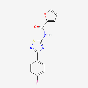 molecular formula C13H8FN3O2S B12211590 N-[3-(4-fluorophenyl)-1,2,4-thiadiazol-5-yl]furan-2-carboxamide 