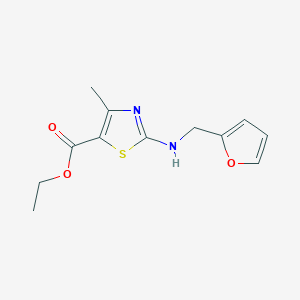 molecular formula C12H14N2O3S B12211598 Ethyl 2-[(2-furylmethyl)amino]-4-methyl-1,3-thiazole-5-carboxylate CAS No. 890092-70-3