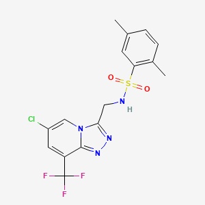 N-{[6-chloro-8-(trifluoromethyl)[1,2,4]triazolo[4,3-a]pyridin-3-yl]methyl}-2,5-dimethylbenzenesulfonamide