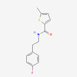 molecular formula C14H14FNOS B1221161 N-[2-(4-fluorophenyl)ethyl]-5-methyl-2-thiophenecarboxamide 