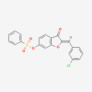 2-[(3-Chlorophenyl)methylene]-3-oxobenzo[3,4-b]furan-6-yl benzenesulfonate