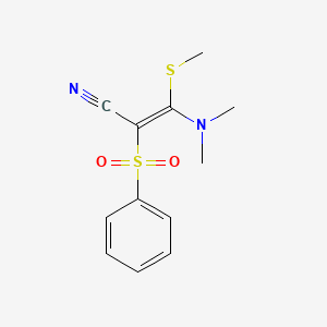 2-Benzenesulfonyl-3-dimethylamino-3-methylsulfanyl-acrylonitrile