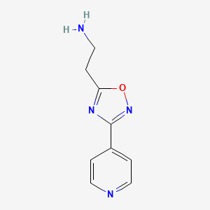 2-[3-(Pyridin-4-yl)-1,2,4-oxadiazol-5-yl]ethan-1-amine