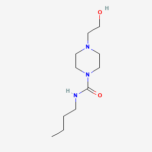 molecular formula C11H23N3O2 B12211660 1-Piperazinecarboxamide, N-butyl-4-(2-hydroxyethyl)- CAS No. 816456-45-8