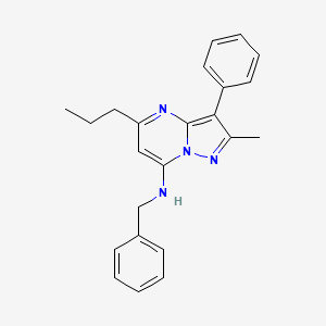 N-benzyl-2-methyl-3-phenyl-5-propylpyrazolo[1,5-a]pyrimidin-7-amine