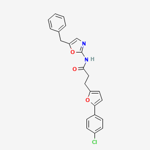 N-(5-benzyl-1,3-oxazol-2-yl)-3-[5-(4-chlorophenyl)furan-2-yl]propanamide