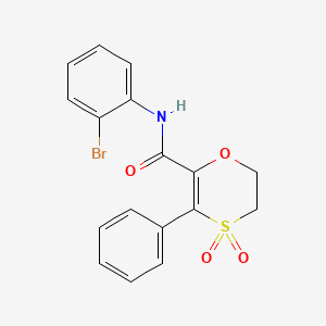 N-(2-bromophenyl)-3-phenyl-5,6-dihydro-1,4-oxathiine-2-carboxamide 4,4-dioxide