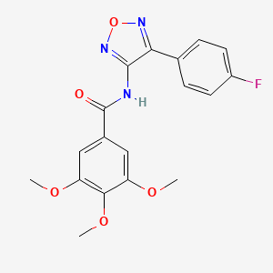 N-[4-(4-fluorophenyl)-1,2,5-oxadiazol-3-yl]-3,4,5-trimethoxybenzamide