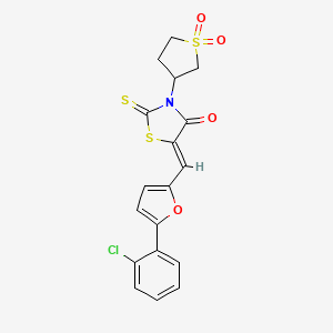 (5Z)-5-{[5-(2-chlorophenyl)furan-2-yl]methylidene}-3-(1,1-dioxidotetrahydrothiophen-3-yl)-2-thioxo-1,3-thiazolidin-4-one