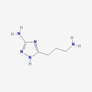 molecular formula C5H11N5 B12211767 5-(3-Aminopropyl)-4H-1,2,4-triazol-3-amine 