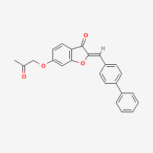 (2Z)-2-(biphenyl-4-ylmethylidene)-6-(2-oxopropoxy)-1-benzofuran-3(2H)-one