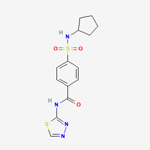 4-(N-cyclopentylsulfamoyl)-N-(1,3,4-thiadiazol-2-yl)benzamide